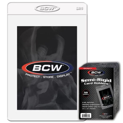 BCW Semi Rigid Card Holder #1 (Fits qualification for grading)