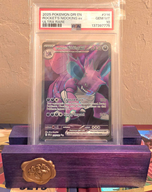 Pokémon TCG – Team Rocket’s Nidoking ex (216/182) Ultra Rare – Destined Rivals – PSA 10 GEM MINT