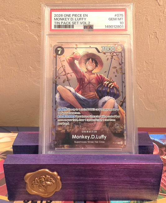 Monkey D. Luffy P-075 Foil Promo Tin Pack Set PSA 10